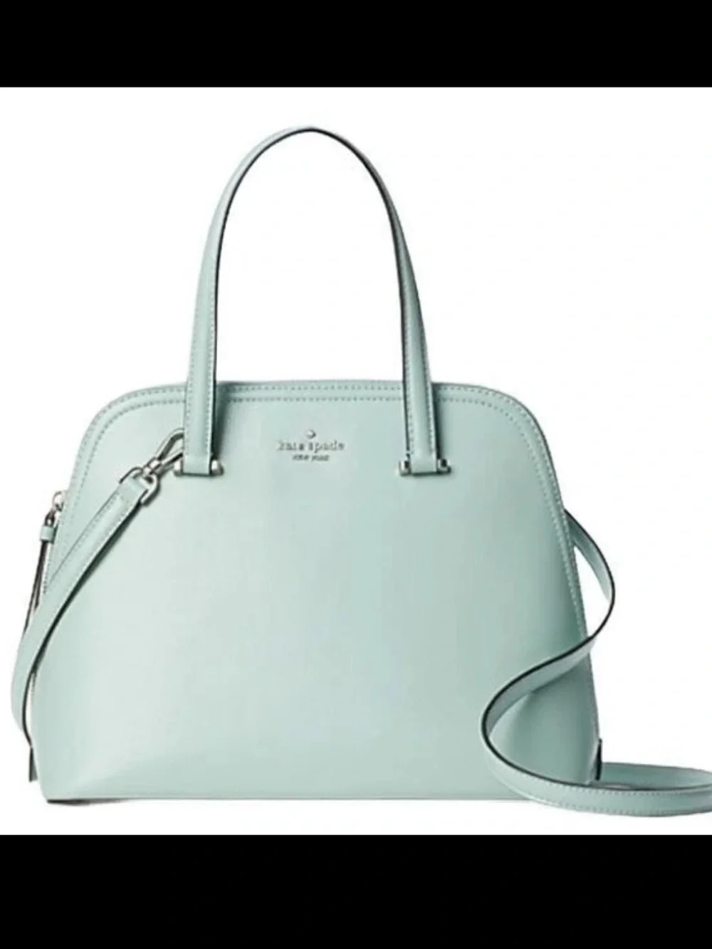 kate spade Mint Green Dome Satchel with Crossbody Strap